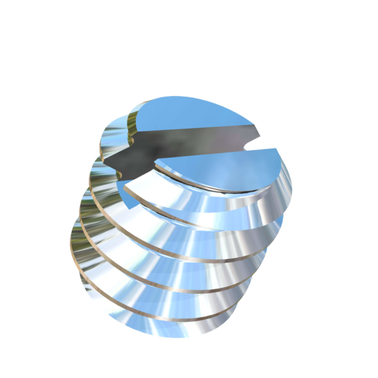 Titanium #0-80 X 1/16 UNF Allied Titanium Slotted Set Screw with Flat Point